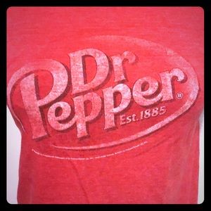 Dr Pepper red t-shirt slim fit size small as is